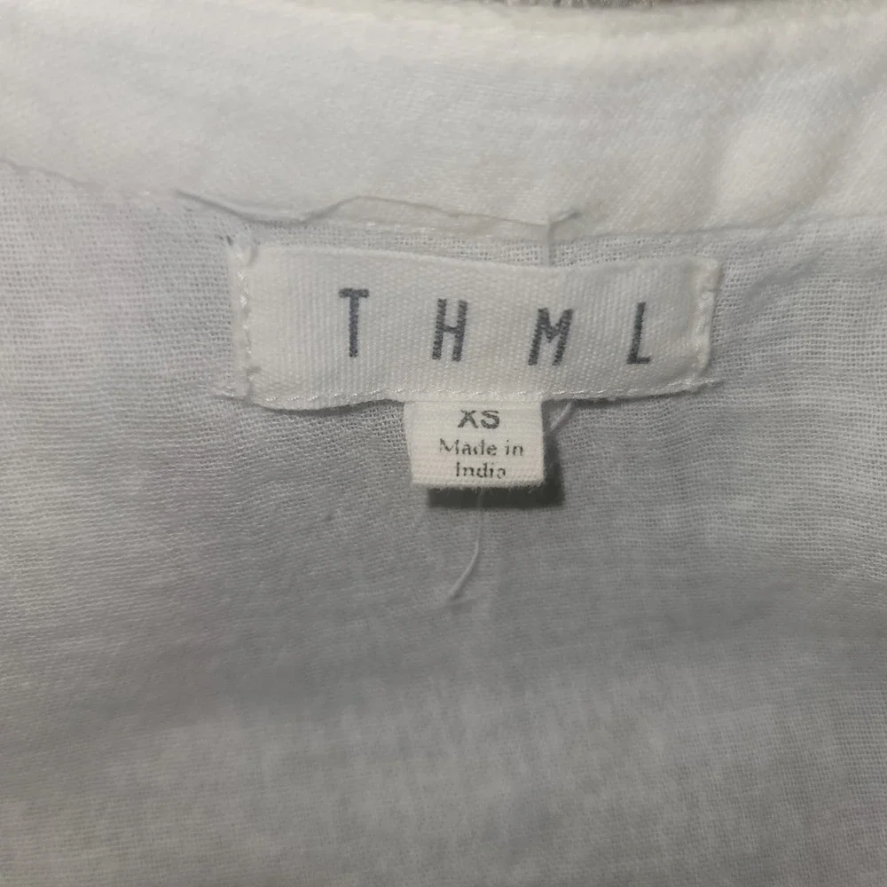 THML Women's Crop Top Cap Sleeve Embroidered XS Peasant Boho Festival Hippie Y2K - Picture 6 of 8